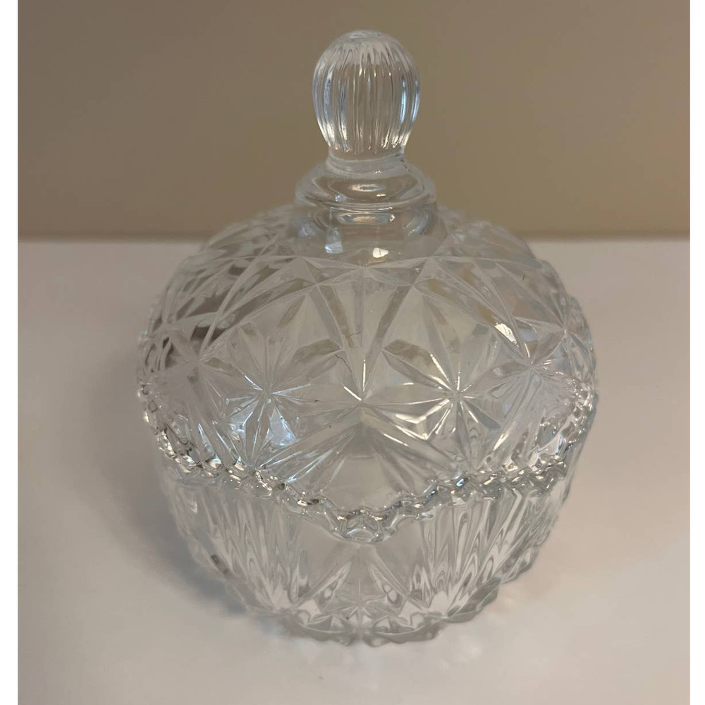 Blue Harbor Glass Candy Jar 5 1/2" Tall x 4" Wide‎